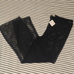 Free People Black Mesh Swim Coverup